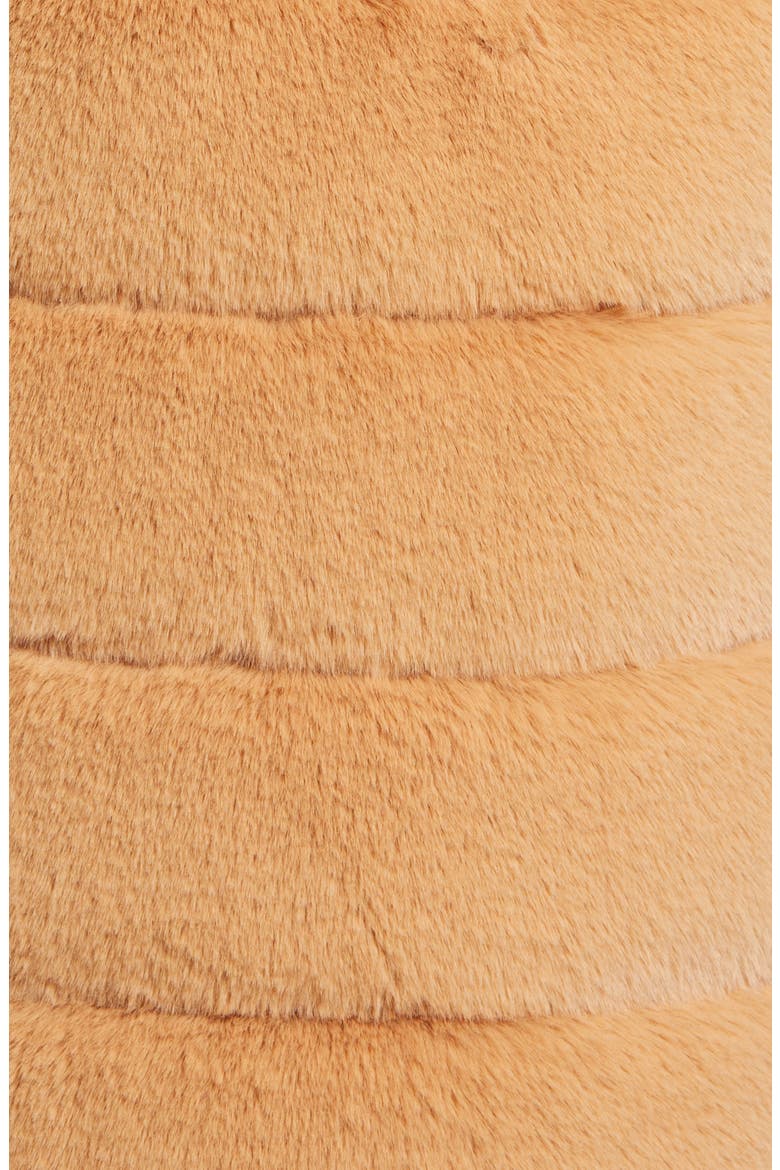 Hooded Faux Fur Coat, Alternate, color, CAMEL