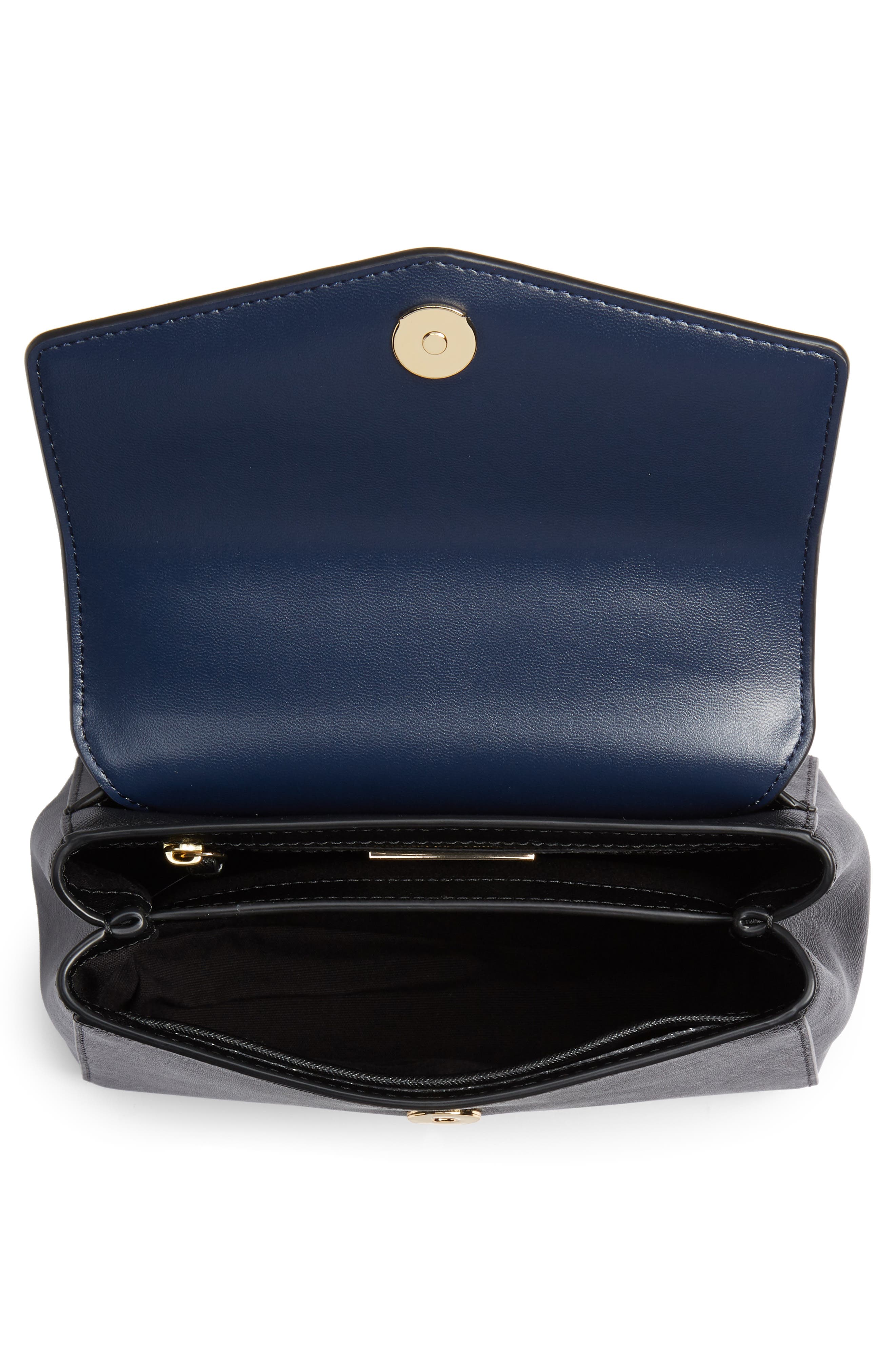 Tory Burch Small Robinson Saffiano Leather Top Handle Satchel, Alternate, color, 
