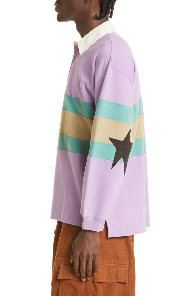 Story mfg. Climber Stripe Organic Cotton Rugby Shirt, Alternate, color, 