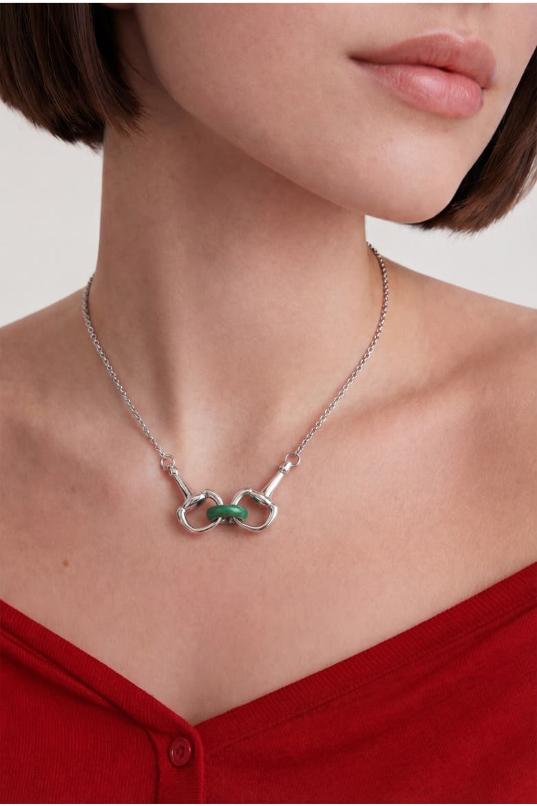 Year of the Horse Limited Edition Equestrian Snaffle Bit Necklace, Alternate, color, Green