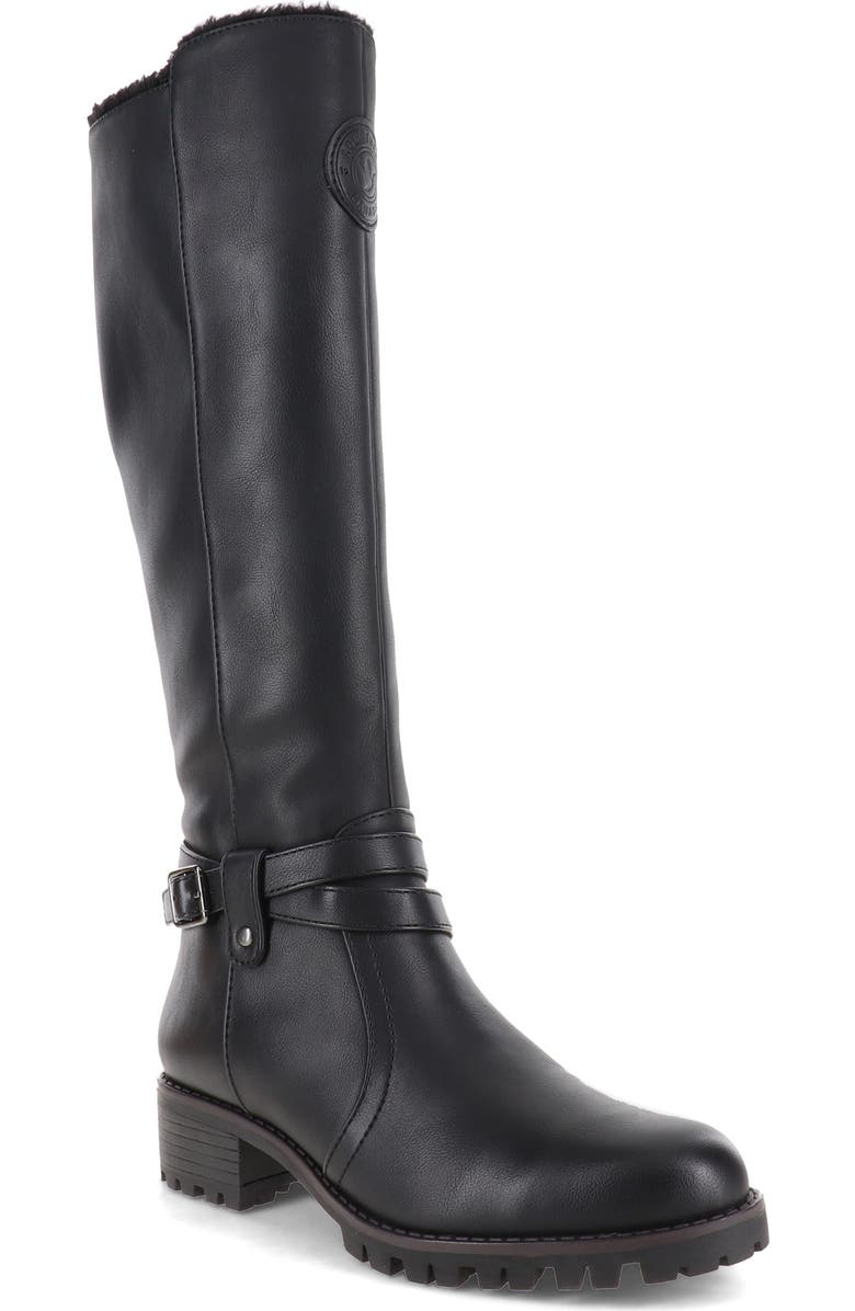 AQUATHERM BY SANTANA CANADA Cedar Faux Fur Lined Tall Boot, Main, color, Black