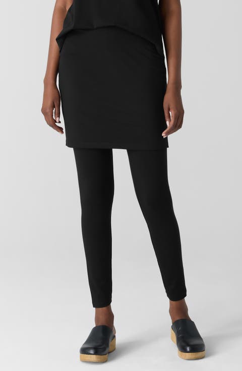 Skirted Ankle Leggings (Regular & Petite)
