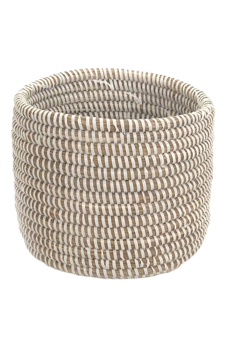 Mbare Catch-All / Planter Basket Monochrome, Alternate, color, White