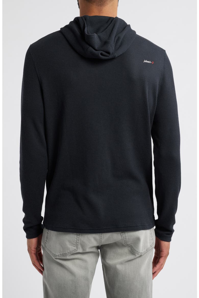 Brinson Waffle Pullover Hoodie, Alternate, color, BLACK