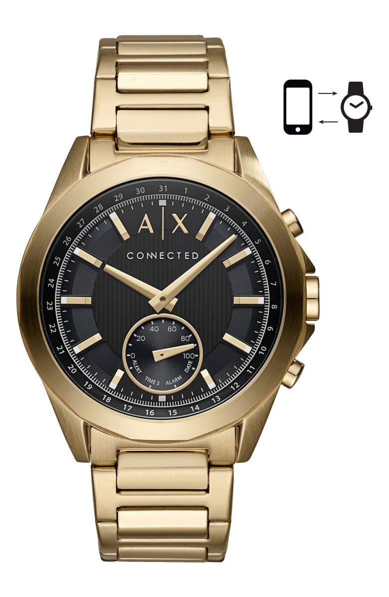 AX Armani Exchange Connected Hybrid Bracelet Smartwatch, 44mm, Main, color,