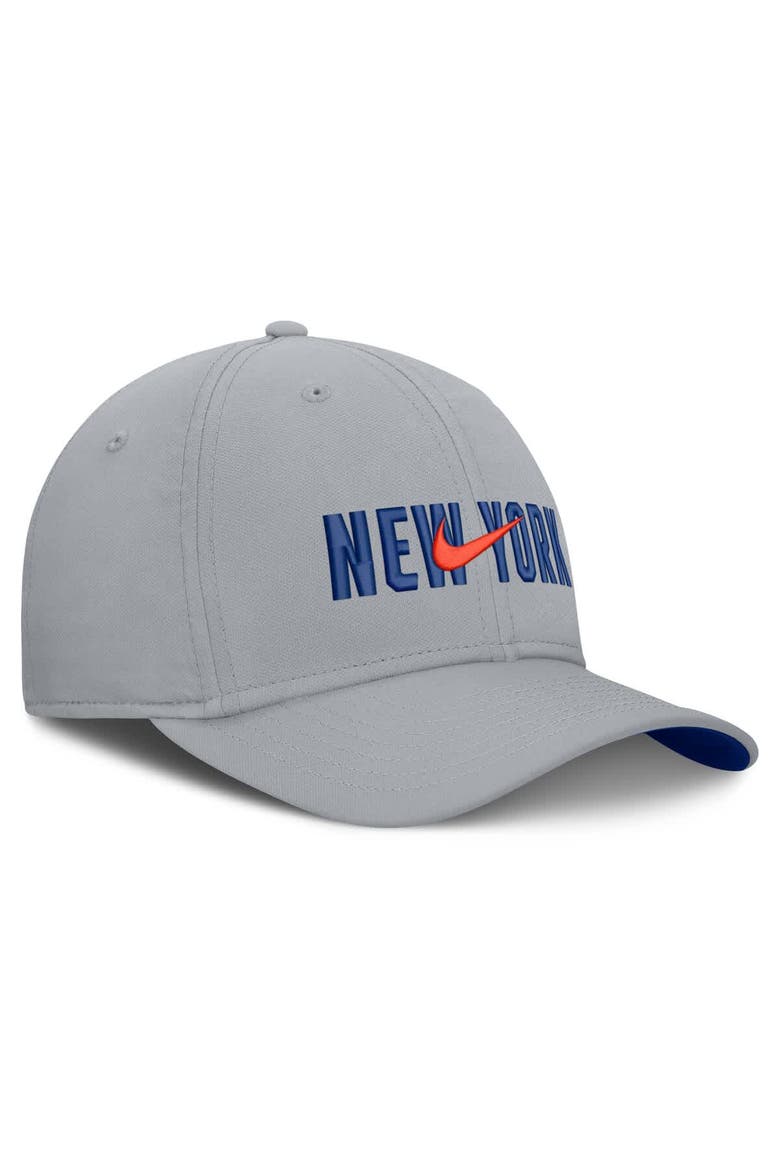 Men's Nike  Gray New York Mets Primetime Rise Dri-FIT Flex Hat, Alternate, color, Gray