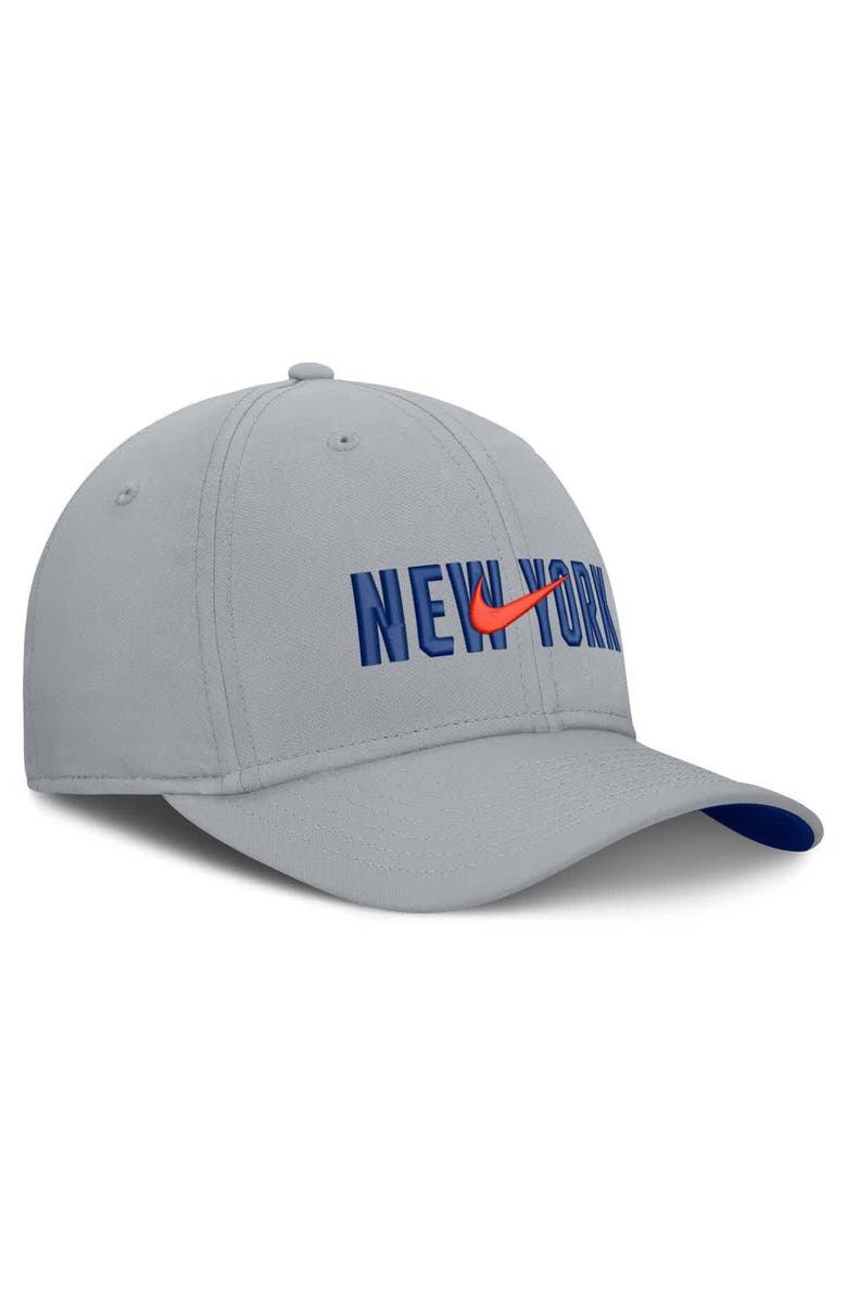 Nike Men's Nike  Gray New York Mets Primetime Rise Dri-FIT Flex Hat, Alternate, color, Gray