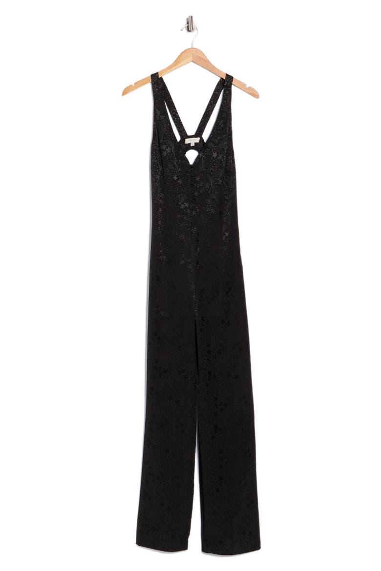 Jacquard Jumpsuit, Alternate, color, BLACK