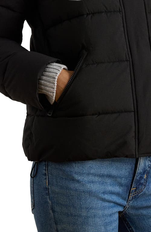 Ralph Lauren Lauren  Crested Puffer Coat In Black