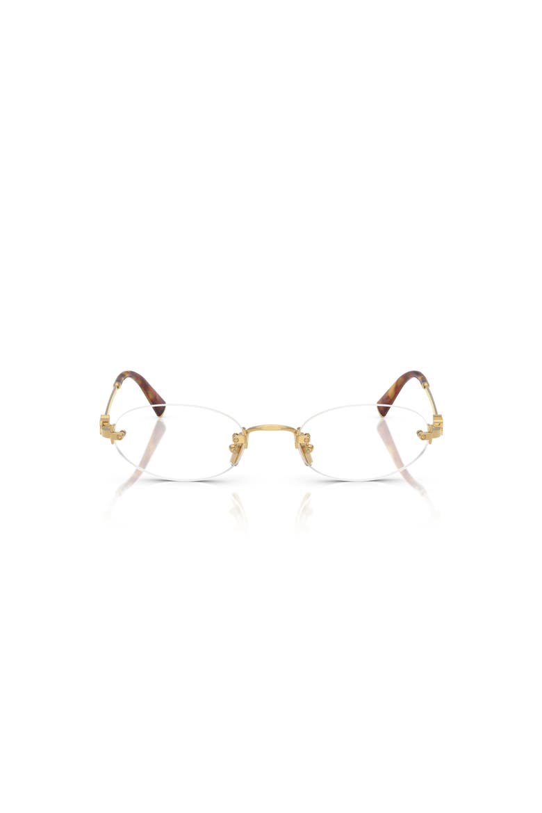 53mm Oval optical glasses, Alternate, color, Gold