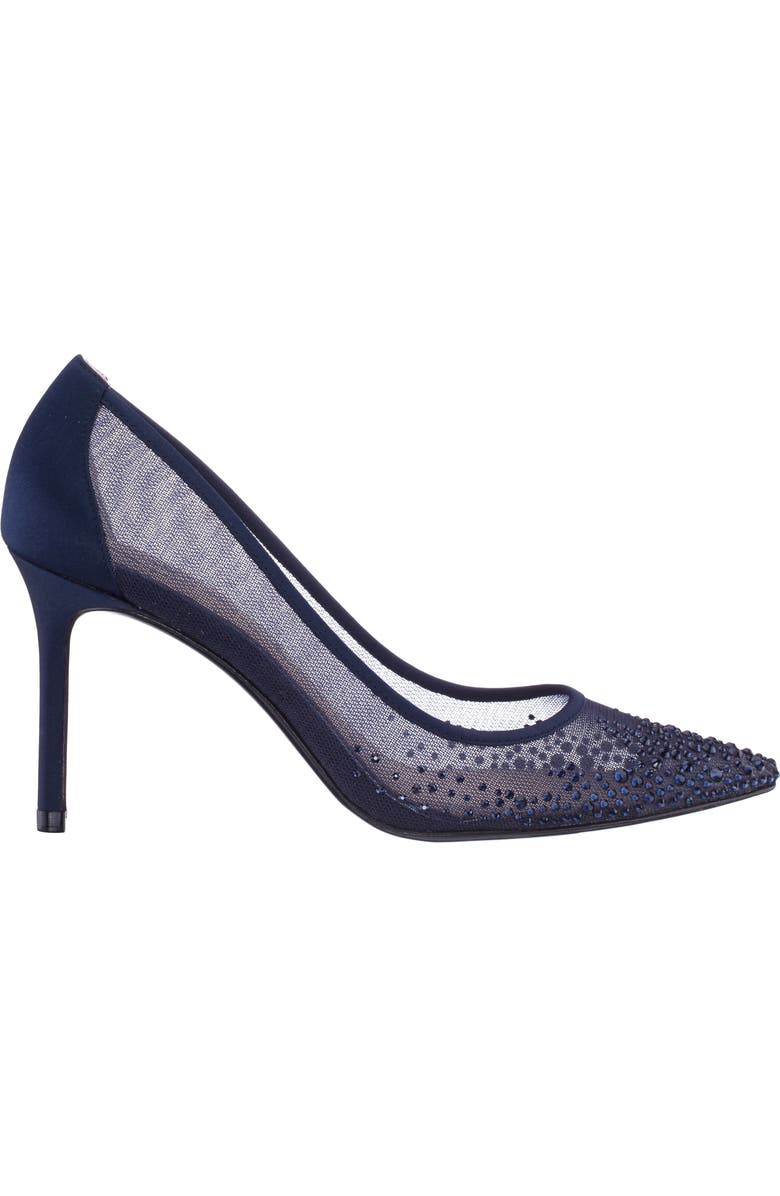 Nina Nalia Pointed Toe Pump, Alternate, color, Navy