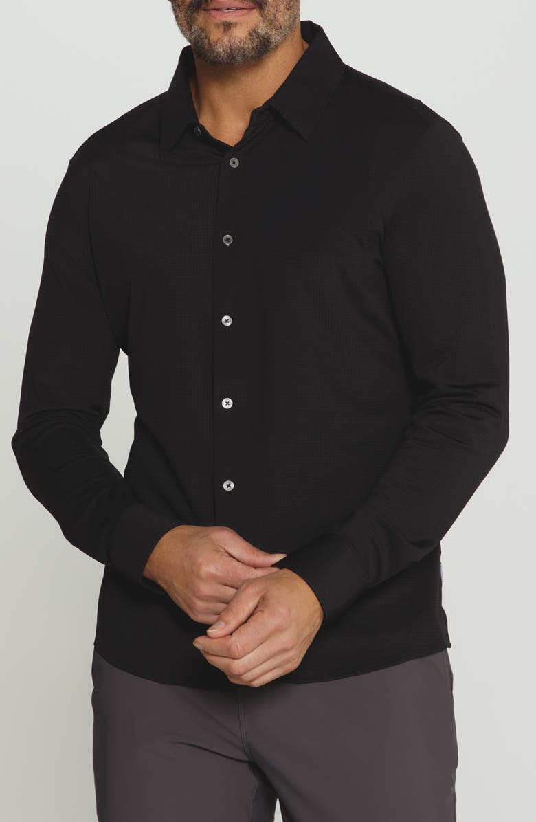 7 Diamonds Aldridge Knit Button-Up Shirt, Main, color,