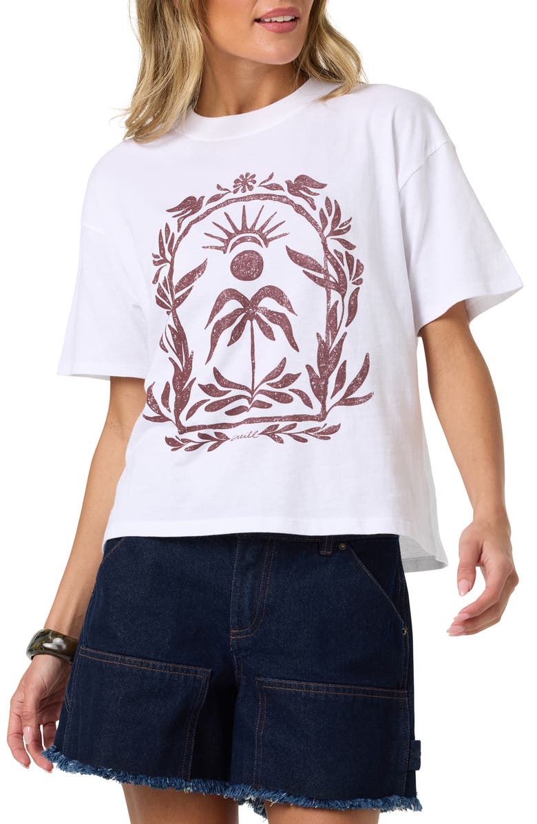 O'Neill Framed Flora Graphic Tee, Alternate, color, White