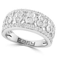EFFY 14K White Gold Diamond Vintage-Inspired Band Ring