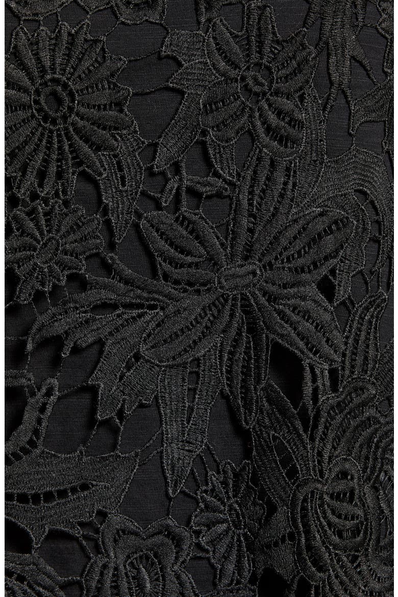 Lace Front Sleeveless Top, Alternate, color, BLACK