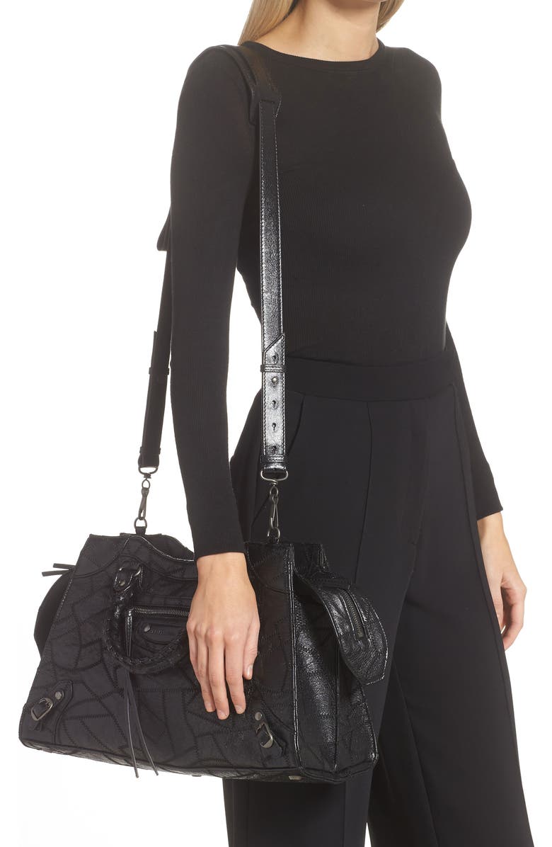 Balenciaga Patchwork Neo Classic City Leather Top Handle Bag, Alternate, color,