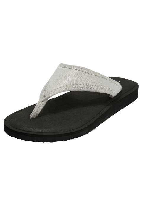 The Sylvia Soft Footbed Thong Slip On Sandal (Wide Widths Available)