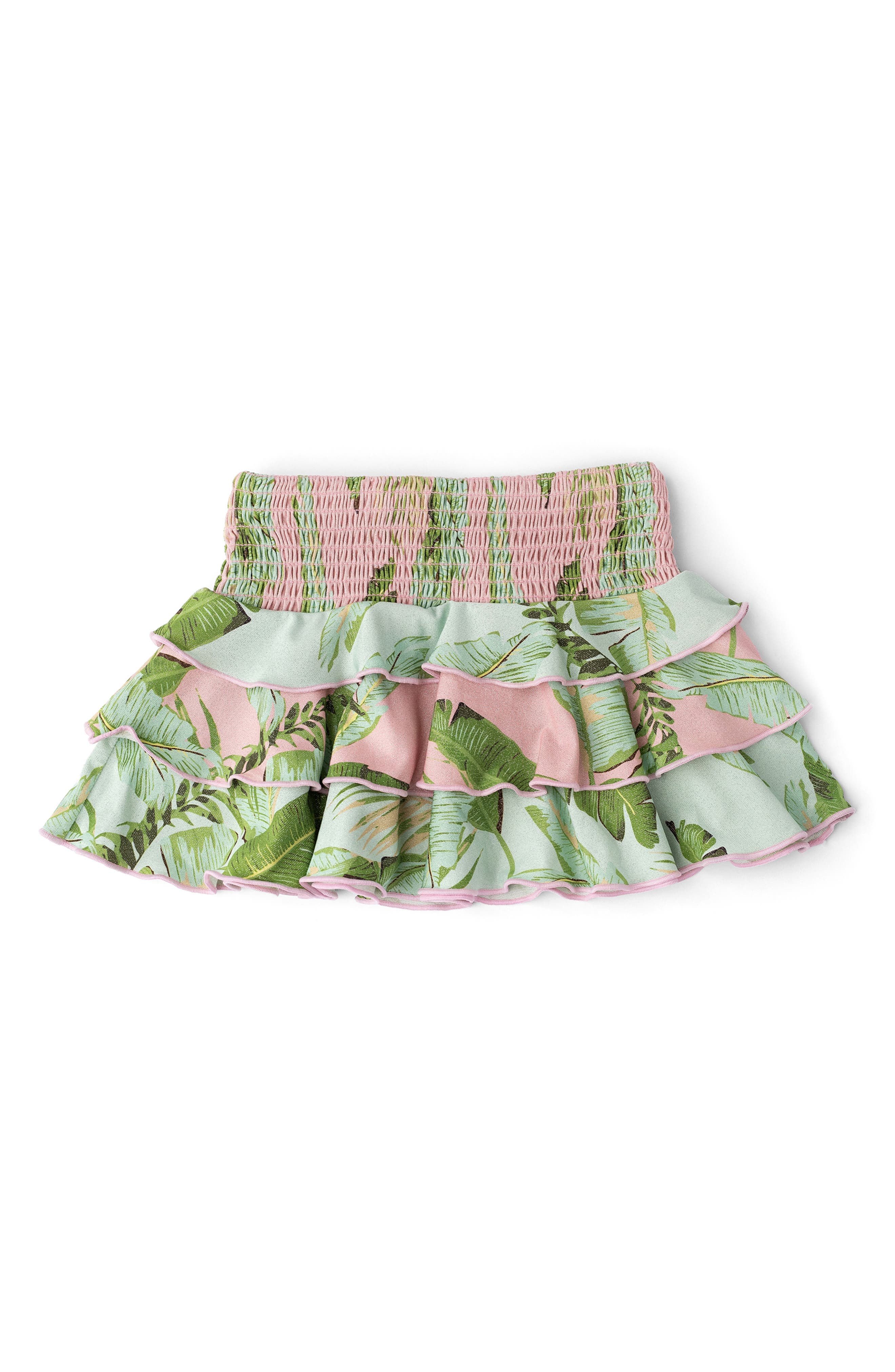 Shade Critters Kids' Cabana Palms Shimmer Smocked UPF 50+ Cover-Up Skirt