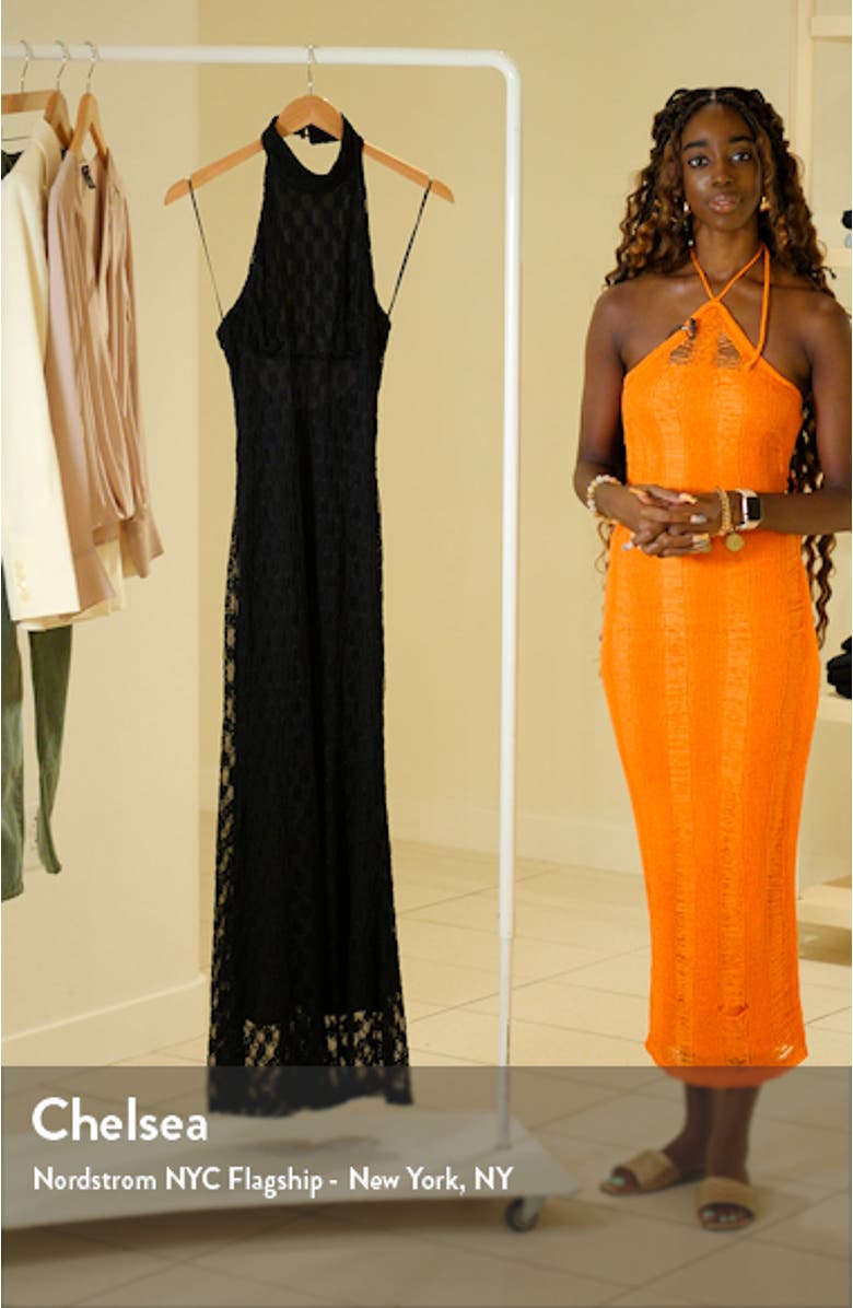Bardot Ola Stretch Lace Halter Maxi Dress | Nordstromrack