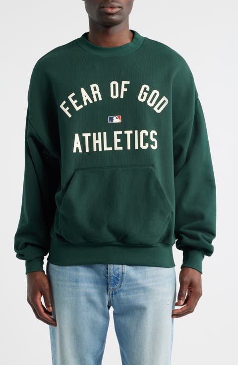 Athletics Sports Fit Crewneck Cotton Sweatshirt