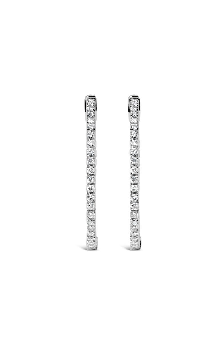 Haus of Brilliance 14K White Gold 1 1/2 Cttw Lab Grown Diamond Inside Out Hoop Earrings, Alternate, color, White