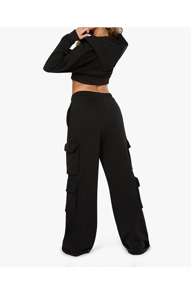 WeWoreWhat Cargo Sweat Pant, Alternate, color, Black