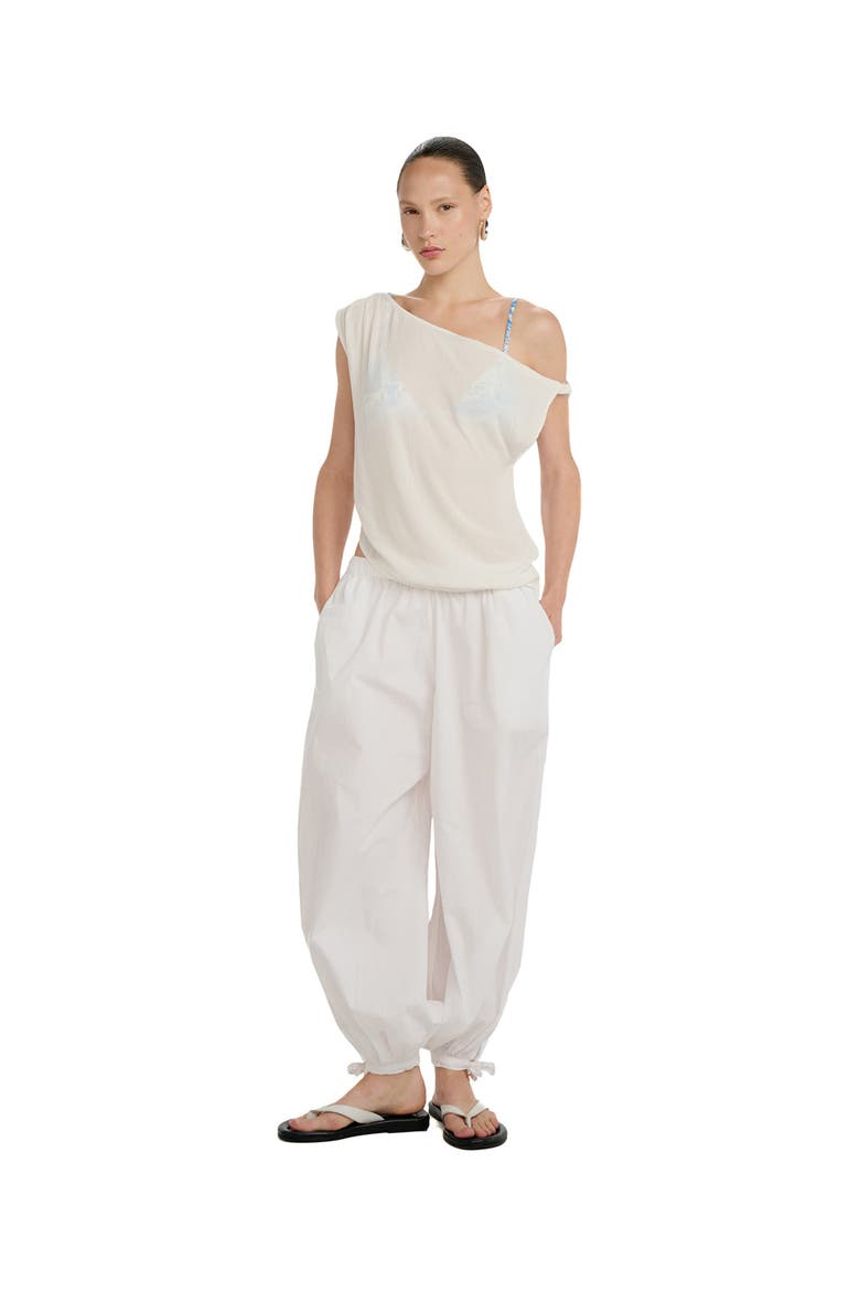 Resort Frank Balloon Pants Cover-Up, Alternate, color, White