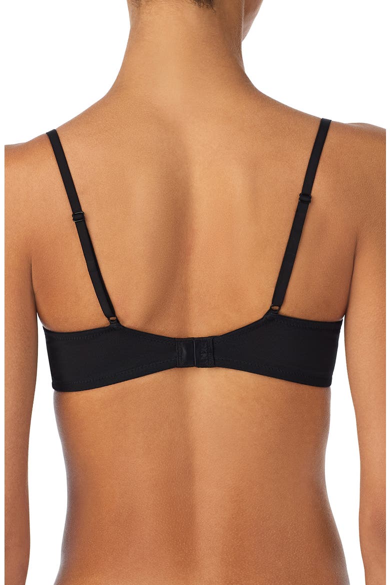 Deco Underwire Lace Balconette Bra, Alternate, color, BLACK