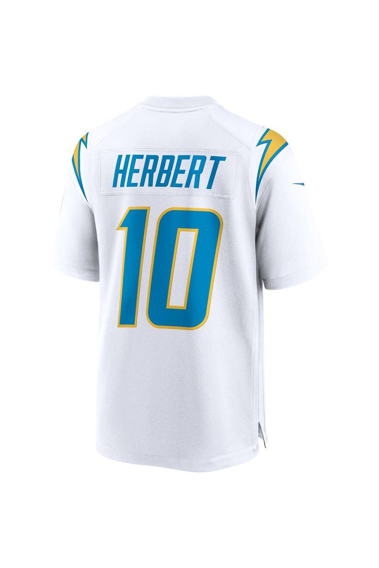 Men's Nike Justin Herbert White Los Angeles Chargers Game Jersey, Alternate, color, White