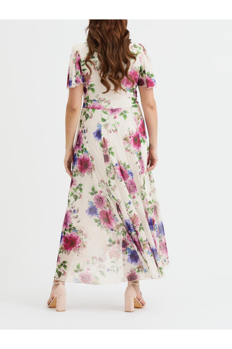 Tilly Floral Sweetheart Dress, Alternate, color, Cream Pink Multi