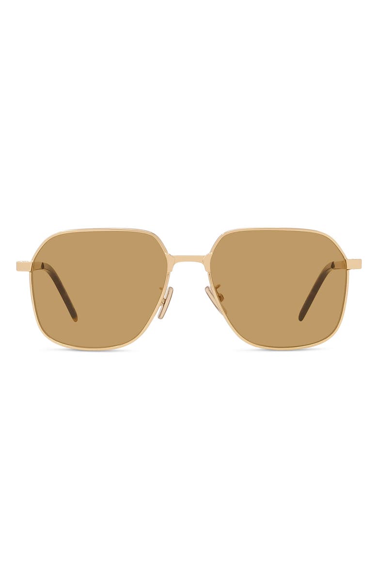 Givenchy GV One 56mm Square Sunglasses, Main, color, Shiny Endura Gold / Brown