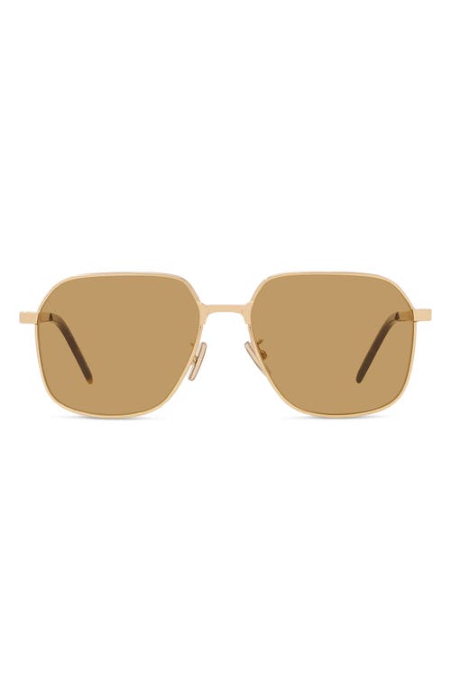 Givenchy Gv One 56mm Square Sunglasses In Gold