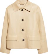 TOTEME Bonded Lambskin Leather Jacket
