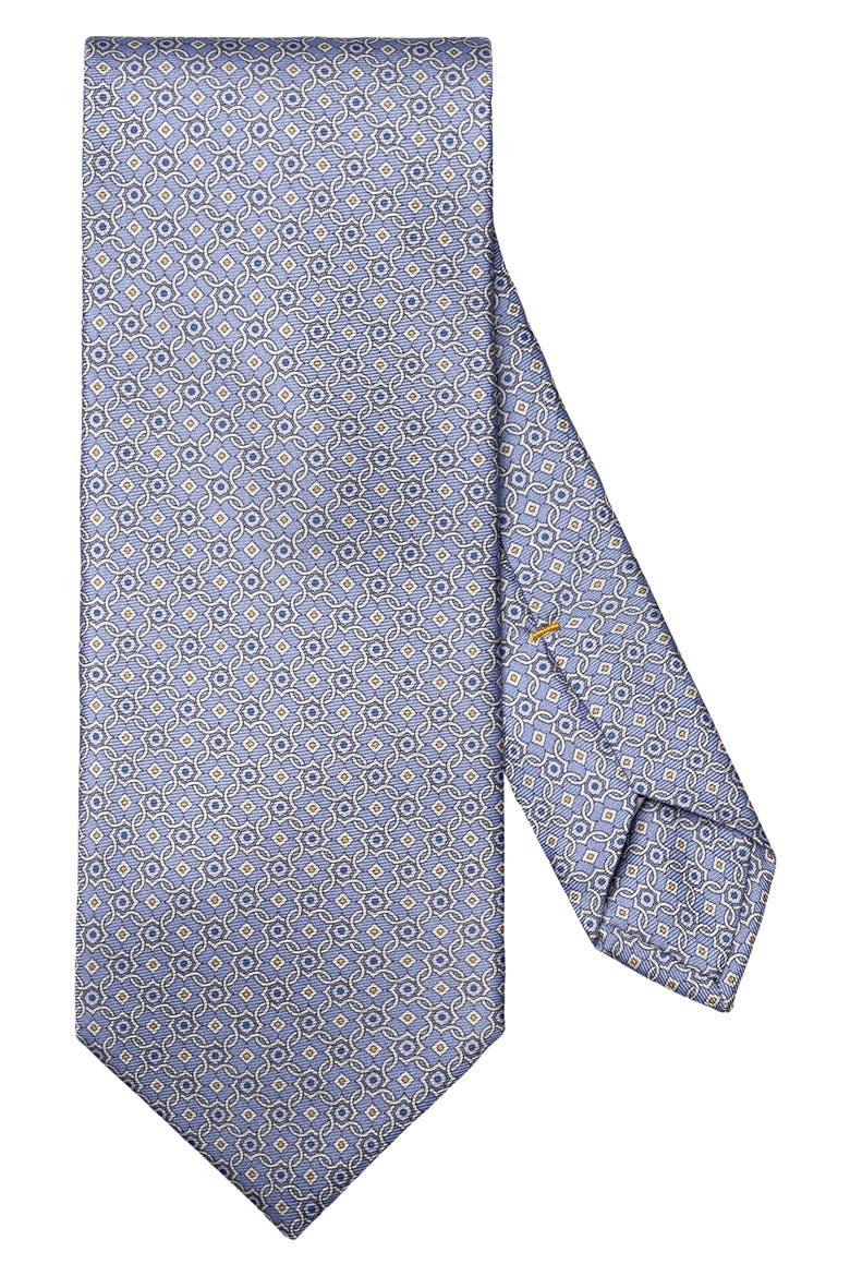 Medallion Silk Tie, Main, color, MEDIUM PURPLE