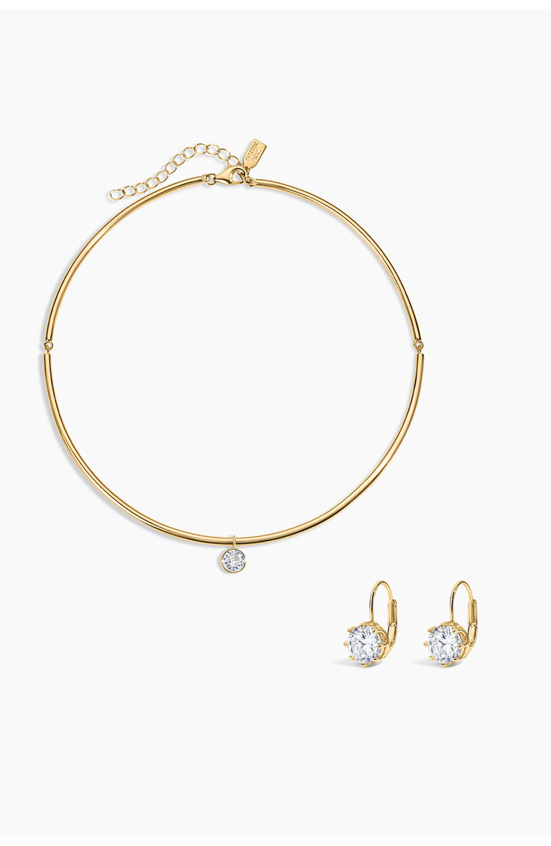 Electric Picks Belle Necklace and Earring Set of 2, Main, color, Gold