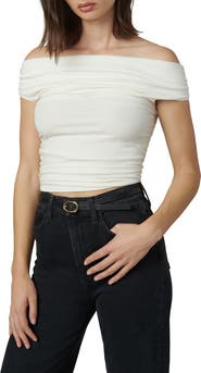 Joe's The Mia Off the Shoulder Crop Top