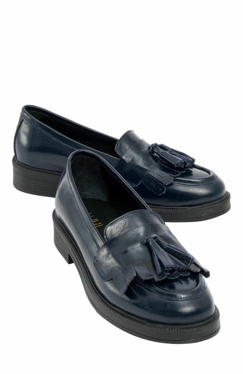 Milly Leather Tassel Loafer