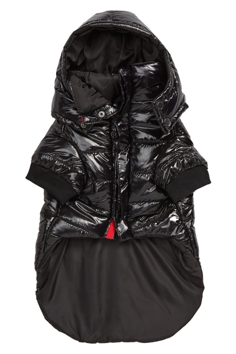 max-bone Axl Dog Puffer Coat, Main, color, BLACK