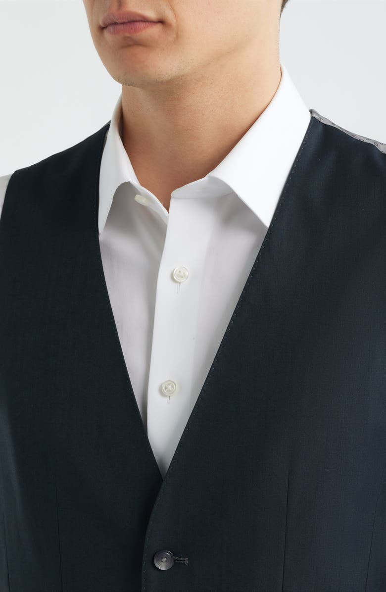 BOSS Huge Virgin Wool Blend Vest, Alternate, color, Open Green