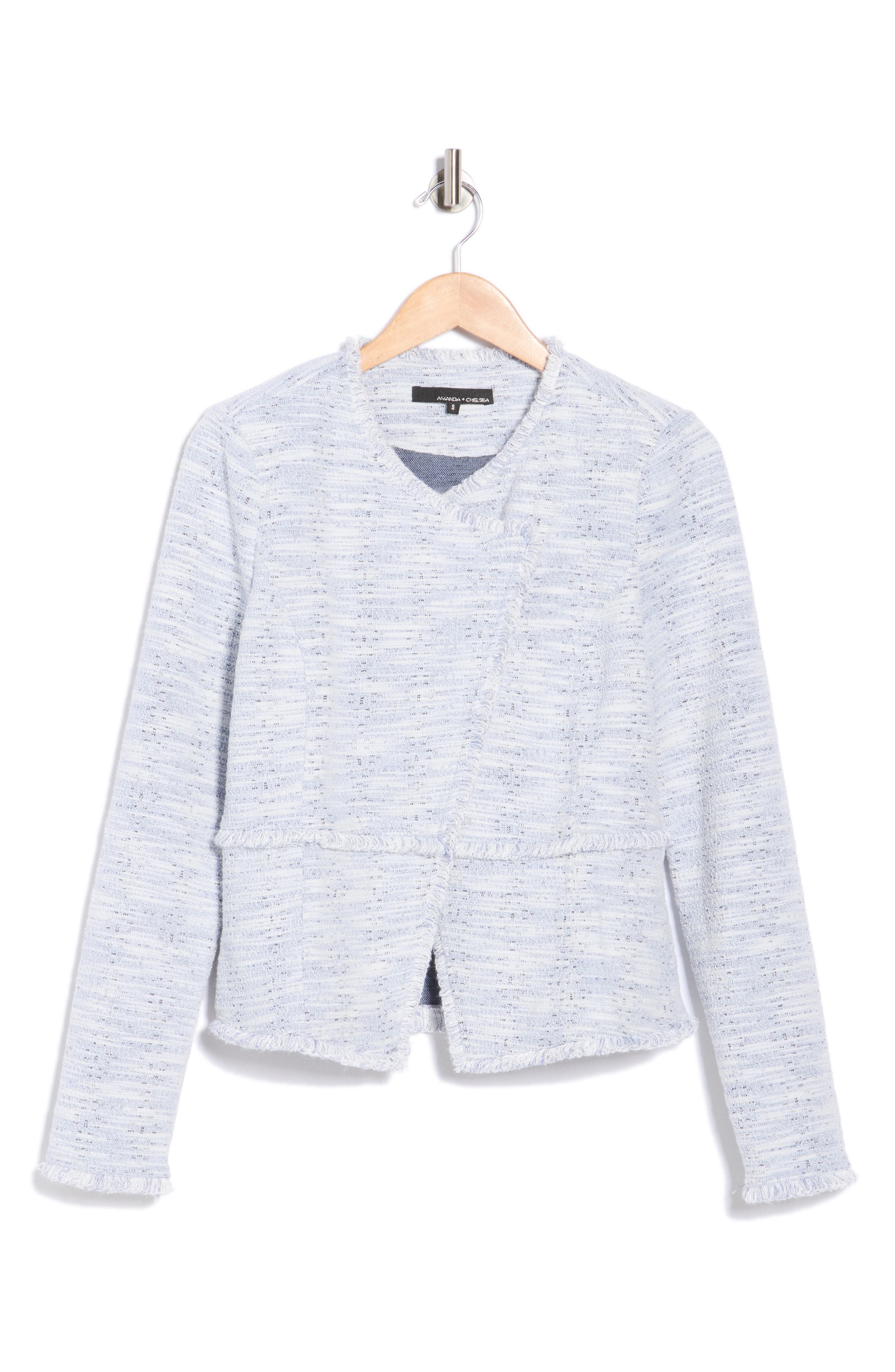 Amanda & Chelsea Fringe Tweed Moto Jacket