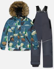 Deux par Deux Discover Bear Jacket Snow Pants Two Piece Snowsuit