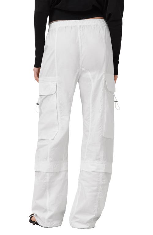 Allsaints Barbara Adjustable Cuffed Cargo Trousers In White