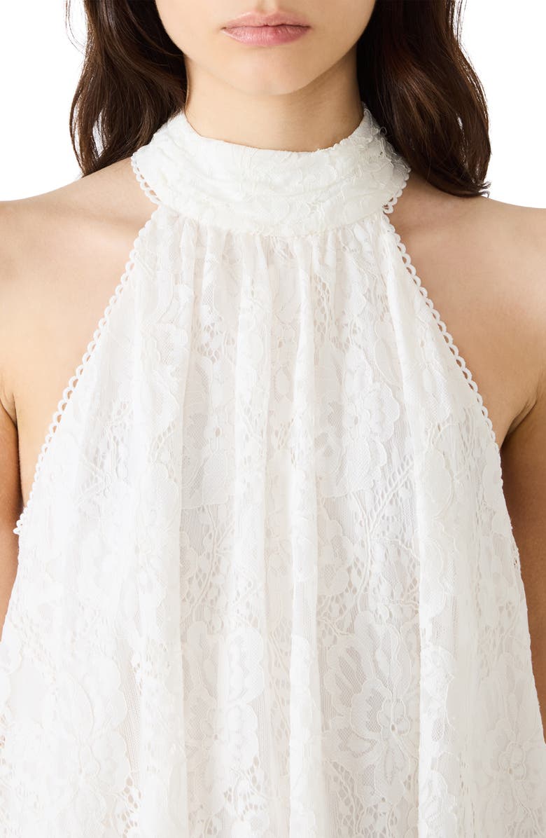 Steve Madden Sander Lace Sleeveless Asymmetric Dress, Alternate, color, Cream