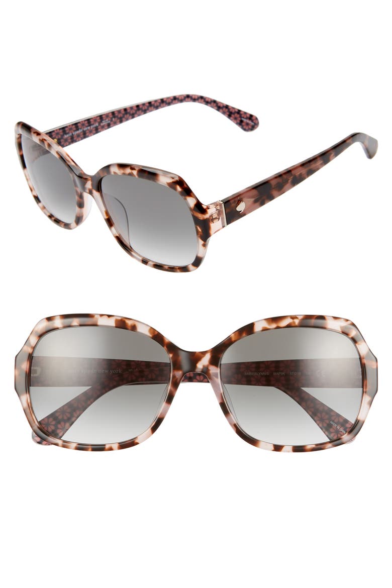 amberlynn 57mm sunglasses, Main, color, BROWN/ GOLD