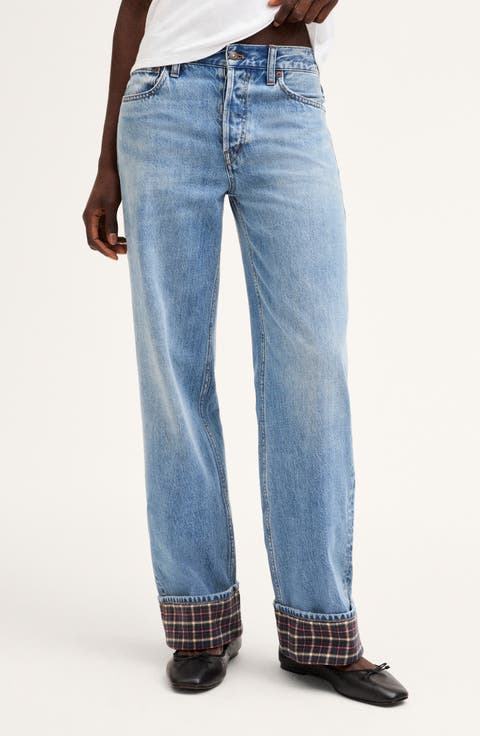 Low-Slung Baggy Wide Leg Jeans