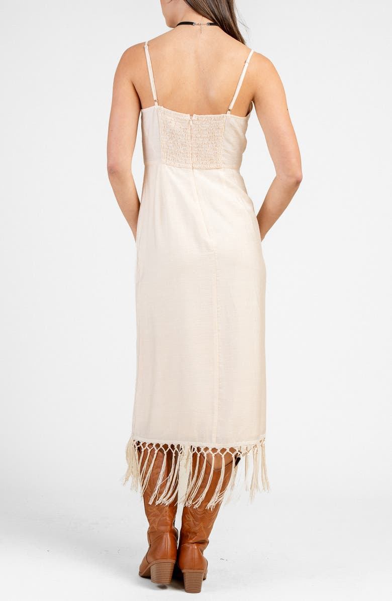 Beivy Floral Embrodiered Midi Dress, Alternate, color, Natural
