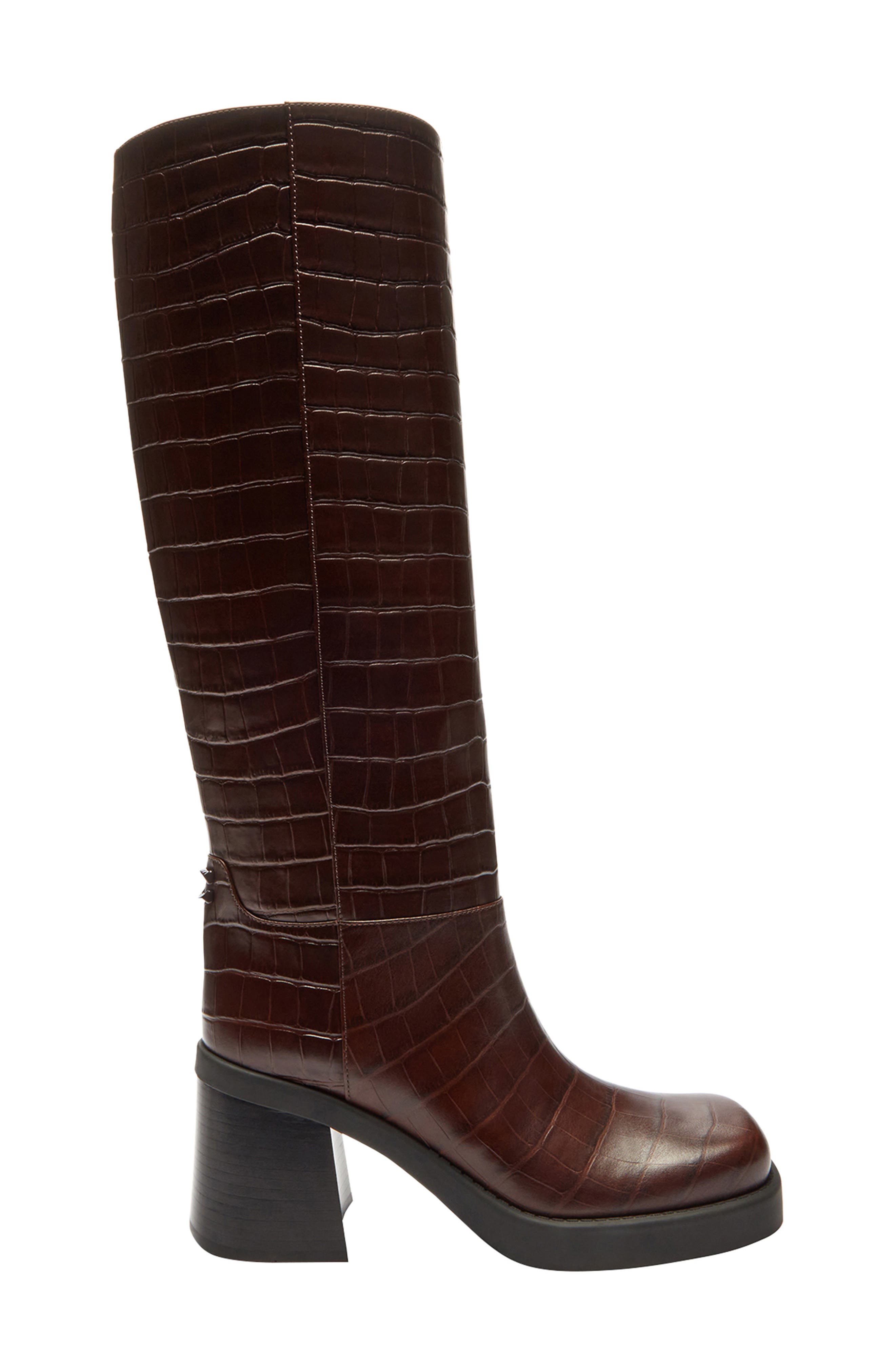 COACH Sculpted C Knee High Boot, Alternate, color, Maple