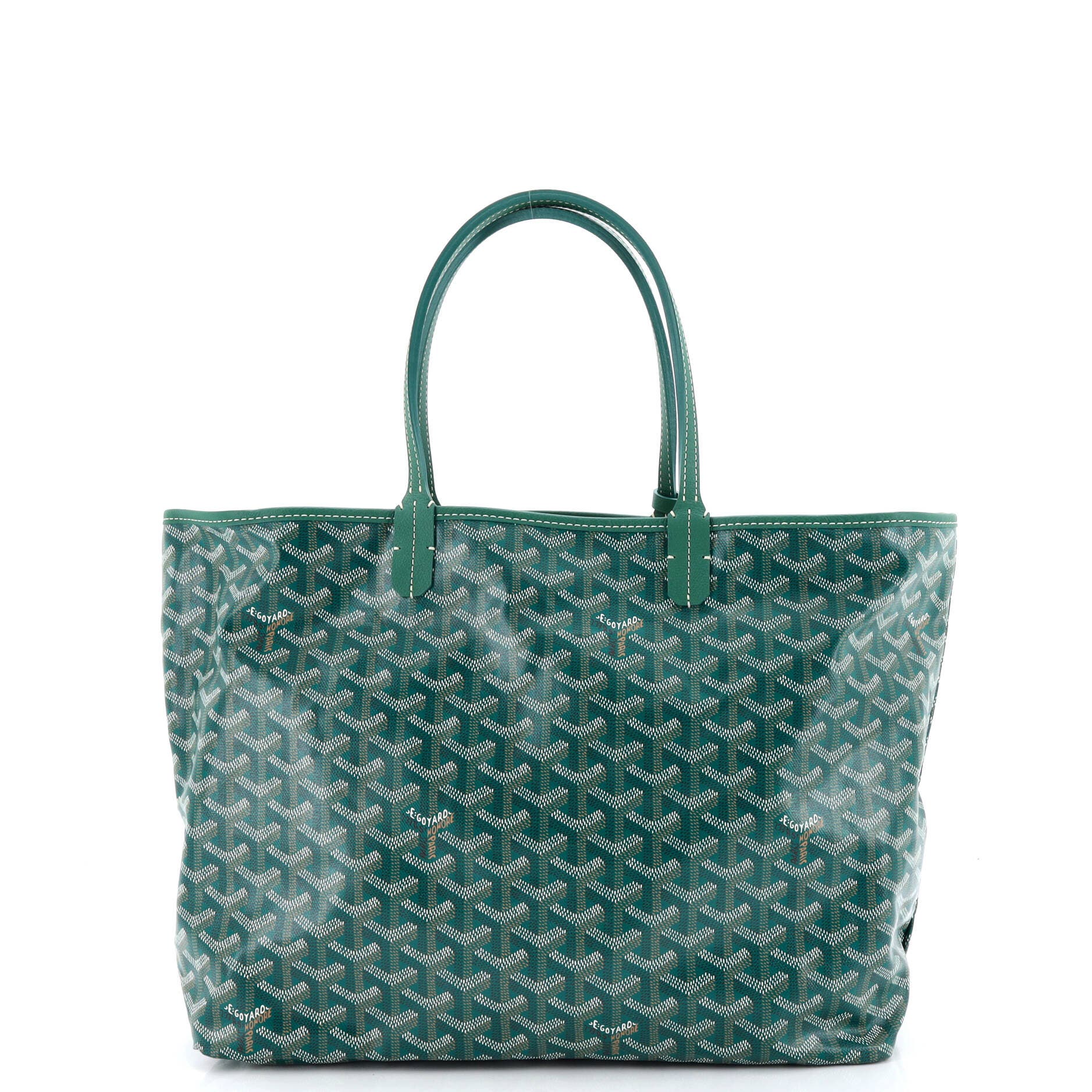 Pre-Owned Goyard Saint Louis Tote Coated Canvas PM, Main, color, Green