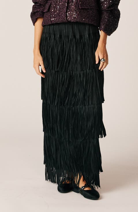 Covered Skirt With Fringes