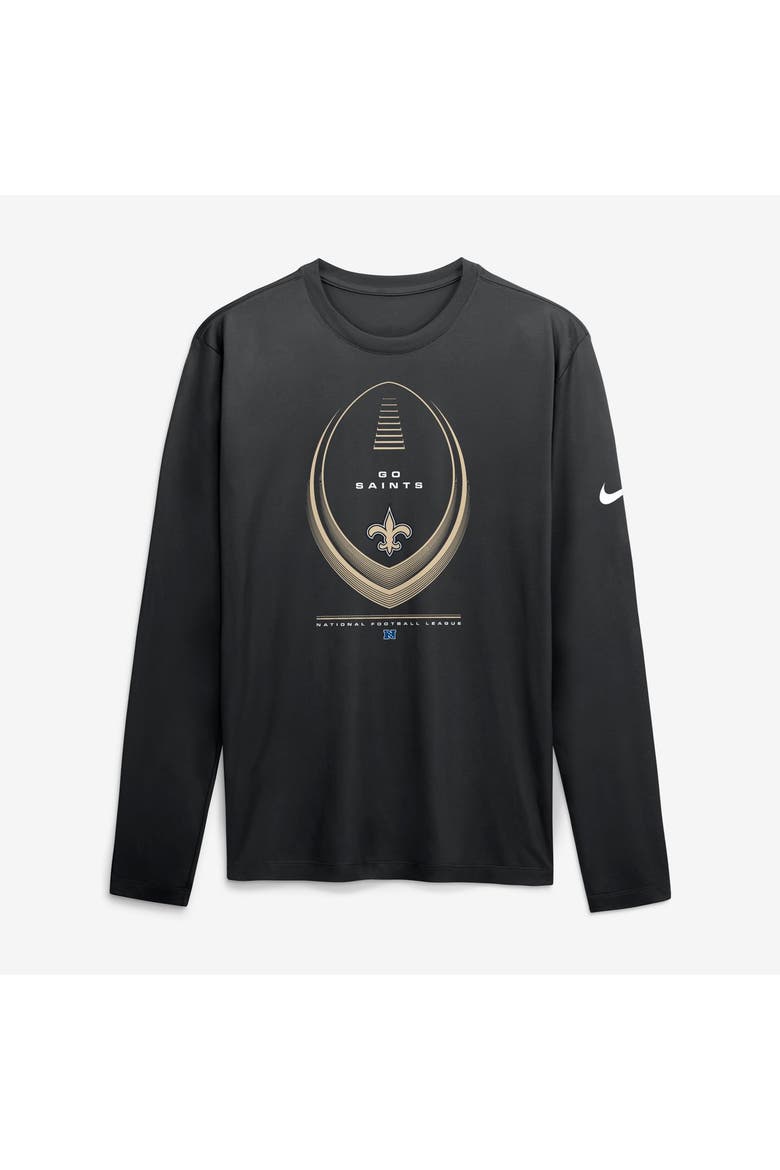 Men's Nike Black New Orleans Saints Legend Icon Dri-FIT Long Sleeve T-Shirt, Alternate, color, Black